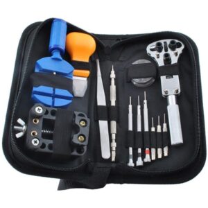 Trusa de scule pentru repararea ceasului, Zola, 13 piese, neagra, husa inclusa