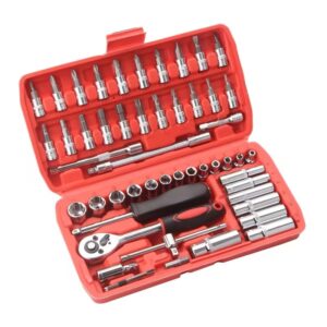 Trusa de scule profesionala 53 Piese, Set chei pentru reparatii auto si acasa, cu cutie de depozitare