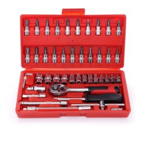 Trusa profesionala scule, 46 piese, Kraft&Dele, chei tubulare, KD10525